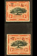 1899 1d Black & Scarlet Royal Wedding Overprints Both Types (hyphen 2mm And 3mm Long), SG 54 & 54b, Fine Mint. (2 Stamps - Tonga (...-1970)