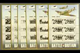 2010 70th Anniversary Of The Battle Of Britain Set, SG 972/7, Sheetlets Of 6. NHM (6 M/s) For More Images, Please Visit  - Tristan Da Cunha