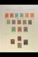 1926 - 1936 EXTENSIVE COLLECTION Mint And Used Collection Written Up On Leaves Including 1926 Set Complete, 1927 Surchar - Touva