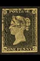 1840 1d Black 'NC' Plate 4, SG 2, Used With 4 Margins & Black MC Cancellation. For More Images, Please Visit Http://www. - Non Classés