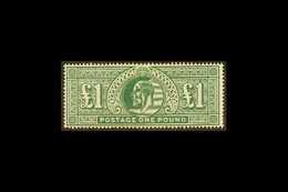 1911-13 £1 Deep Green Somerset House, SG 320, Mint, Mild Gum Toning Around The Back Of Some Perfs But A Lovely Fresh App - Unclassified
