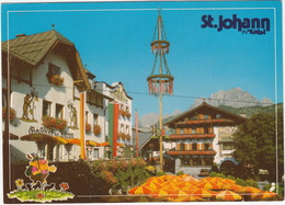 St. Johann - Hauptplatz Mit Wildem Kaiser, Gasthof Zum Bären  - (Tirol,  Austria) - St. Johann In Tirol