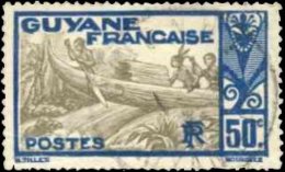 Guyane 1929. ~ YT 120 - Pirogue Sur Le Maroni - Oblitérés