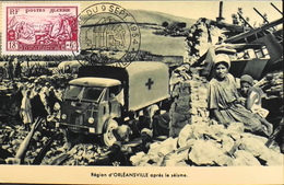 CP. Philatélique ALGERIE 1954 - Séïsme Du 9 Septembre - Affr. 321 Y & T - Orléansville Daté Le 5.12.1954 -TBE - FDC