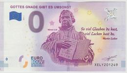 Billet Touristique 0 Euro Souvenir Allemagne Gottes Gnabe Gibt Es Umsonst 2018-1 N°XELY201249 - Privatentwürfe