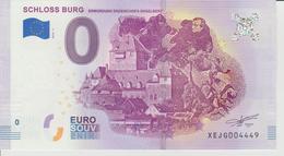 Billet Touristique 0 Euro Souvenir Allemagne Schloss Burg 2018-7 N°XEJG004449 - Private Proofs / Unofficial