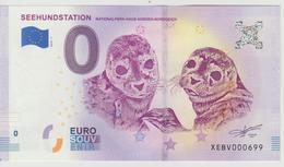 Billet Touristique 0 Euro Souvenir Allemagne Seehundstation 2018-1 N°XEBV000699 - Privatentwürfe