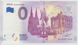 Billet Touristique 0 Euro Souvenir Allemagne Koln Die Stadt Am Rhein 2018-4 N°XEJE007049 - Essais Privés / Non-officiels