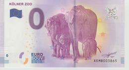 Billet Touristique 0 Euro Souvenir Allemagne Kolner Zoo 2017-1 N°XEMB003865 - Privéproeven