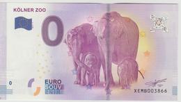 Billet Touristique 0 Euro Souvenir Allemagne Kolner Zoo 2017-1 N°XEMB003866 - Privéproeven