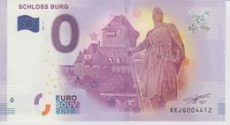 Billet Touristique 0 Euro Souvenir Allemagne Schloss Burg 2017-2 N°XEJG004413 - Essais Privés / Non-officiels