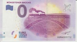 Billet Touristique 0 Euro Souvenir Allemagne Mugstener Brucke 2017-2 N°XEMA005772 - Privéproeven