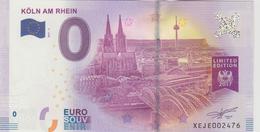 Billet Touristique 0 Euro Souvenir Allemagne Koln Am Rhein 2017-2 N°XEJE002475 - Privéproeven