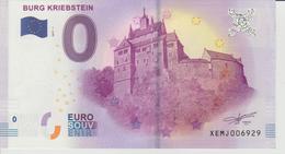 Billet Touristique 0 Euro Souvenir Allemagne Burg Kriebstein 2017-1 N°XEMJ006929 - Privéproeven