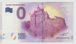 Billet Touristique 0 Euro Souvenir Allemagne Burg Kriebstein 2017-1 N°XEMJ006930 - Essais Privés / Non-officiels