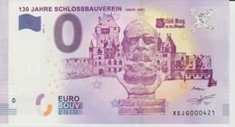 Billet Touristique 0 Euro Souvenir Allemagne 130 Jahre Schlossbauverein 2017-6 N°XEJG000421 - Privéproeven