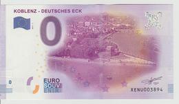 Billet Touristique 0 Euro Souvenir Allemagne Koblenz-Deutsches Eck 2017-1 N°XENU003894 - Privatentwürfe