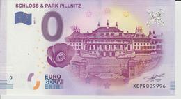 Billet Touristique 0 Euro Souvenir Allemagne Schloss & Park Pillnitz 2017-1 N°XEPQ009996 - Privéproeven