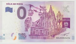 Billet Touristique 0 Euro Souvenir Allemagne Koln Am Rhein 2017-2 N°XEJE002454 - Privatentwürfe