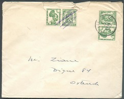 PU85/86 - 35c. Petit SCEAU De L'ETAT (LOTERIE COLONIALE) Obl. C. LIEGE 1 Sur Lettre Du 1-IV-1937 Vers Ostende- 12862 - Altri & Non Classificati