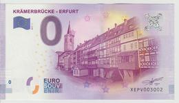 Billet Touristique 0 Euro Souvenir Allemagne Kramerbrucke - Erfurt 2017-1 N°XEPV003002 - Privatentwürfe