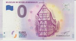 Billet Touristique 0 Euro Souvenir Allemagne Museum Im Bugeleisenhaus 2018-1 N°XEBB002561 - Privatentwürfe