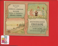 Montluçon Horlogerie Bijouterie Chassagne Calendrier Chromo Billet Tombola Loterie 1896 - Klein Formaat: ...-1900