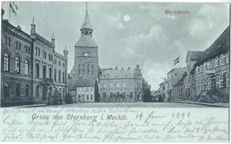 Gruss Aus Sternberg Mecklenburg Marktplatz Mondscheinkarte 19.6.1899 TOP-Erhaltung - Sternberg