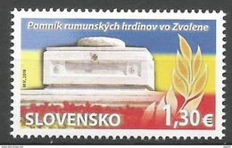 Emission Commune 2018 Slovaquie Avec Roumanie : Le Cimetière Armée Royale Roumaine De Svolen - Unused Stamps