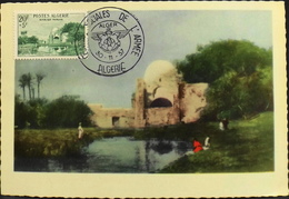 CP. 1er Jour ALGERIE 1957 - Oeuvres Sociales De L'Armée - Affr. N° 347  Y & T - Alger Daté Le 30.11.1957 -TBE - FDC