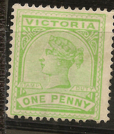 VICTORIA 1886 1d Yellow-green QV SG 312a HM #AMD41 - Ungebraucht