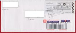 LETTER REGISTERED CANADA SENT ROMANIA - Lettres & Documents