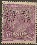 Australia 1924 4 1/2d KGV OS SG O84 U #AMK22 - Dienstmarken