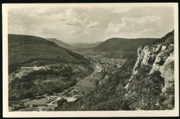 Luftkurort Bad  Urach Schwab Alb Blick Von Kunstmuhlefelsen Auf Das Ermstal 1955 Robert Halder - Bad Urach