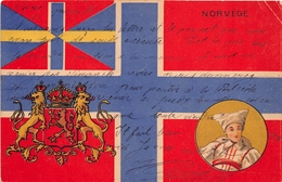 ¤¤   -  NORVEGE   -  Carte Du Drapeau NORVEGIEN  -  Illustrateur      -  ¤¤ - Norvège
