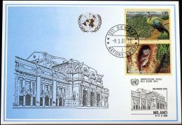 UNO GENF 2001 Mi-Nr. 319 Blaue Karte - Blue Card - Storia Postale