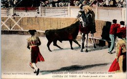 Delcampe - CORRIDA - Courses De Taureaux - Picador Arretant Le Taureau - Stierkampf