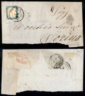 A17-359-A14-0094 ANTICHI STATI - SARDEGNA - 20 Cent (15) - Parte Di Lettera Da Tortona A Torino Del 7.8.56 - Other & Unclassified