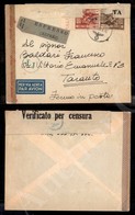 A17-248-A08-566 COLONIE - LIBIA - Feldpost B 06.8.42 - 40 Cent + 2 Lire (55+57) Aerogramma Espresso Per Taranto - Censur - Other & Unclassified