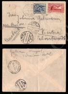 A17-256-A08-584 COLONIE - TRIPOLITANIA - 1 Lira Virgilio (5 - Aerea) + 60 Cent Sibilla (42) Su Busta Da Tripoli A Vienna - Other & Unclassified