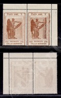 A17-178-A08-376 EMISSIONI CLN - VALLE BORMIDA - 1945 - Coppia Angolare Del 5 Cent Vittoria (9bb) Con Filigrana Lettere - - Altri & Non Classificati