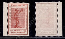 A17-179-A08-378 EMISSIONI CLN - VALLE BORMIDA - 1945 - 20 Cent Perseo (10bb) Con Filigrana Lettere - Bordo Foglio - Senz - Other & Unclassified