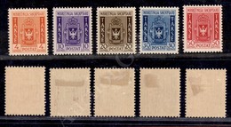 A17-209-A08-448 OCCUPAZIONI - ALBANIA - 1940 - Stemma (1/5 - Segnatasse) - Serie Completa (450) - Otros & Sin Clasificación