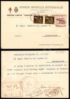 A17-054-A06-318 REGNO D'ITALIA - LUOGOTENENZA - 50 Cent (515A) + Due 5 Cent PM (1) Su Cartolina Da Pitigliano A Casamass - Sonstige & Ohne Zuordnung