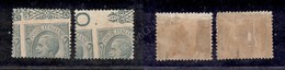 A17-023-A06-150 REGNO - 1906 - Dentellatura Ruotata - 5 Cent Leoni (81me) - Due Pezzi Con Spostamenti Diversi - Molto Be - Other & Unclassified