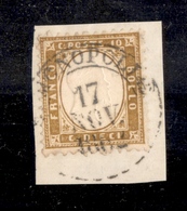 A17-279-A13-0118 REGNO - 1862 - 10 Cent (1) - Monopoli 17.11.62 - Molto Bello - Diena (850) - Sonstige & Ohne Zuordnung