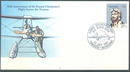 AUSTRALIA -  PREPAID - AIRBUS DELIVERY FLIGHT  VIA PERTH 13.07.1981  - SIR CHICHESTER'S - Lot 17388 - First Flight Covers