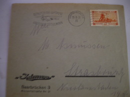 SAAR 1931  Cover Lettre Avec AVION Griffe - Brieven En Documenten