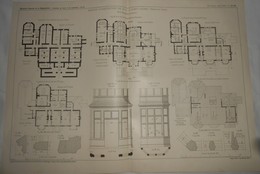 Plan D'une Maison D'habitation De M. B... à Saint Cloud En Seine Et Oise. M. E. Barberot, Architecte. 1904 - Travaux Publics