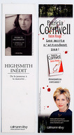 {05463} Marque-pages " Calmann-Lévy , P Cornwell & P Highsmith " . TBE.   " En Baisse " - Marque-Pages